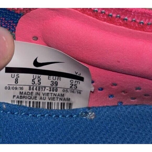 Nike Free Focus Flyknit Running Sneakers Shoes Women’s Size 8 844817-300 Teal - Picture 8 of 8